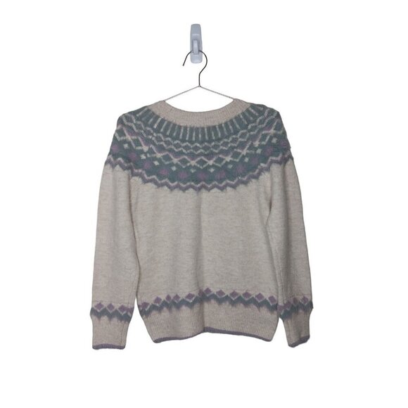Fate Soft Sweater Fair Isle Size S Long Sleeve Crew Neck - Picture 10 of 14